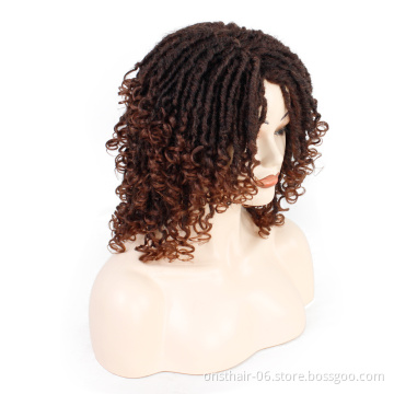 Onst Synthetic Dreadlocks Extensions Hair Wig for African Women Black Brown Bug Ombre Crochet Soul Locs Braids Dreadlock Wig